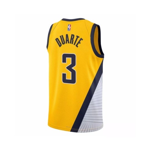 Camiseta de hombre Indiana Pacers Chris Duarte #3 Jordan Brand Swingman amarilla 2022/23 - Edición Statement