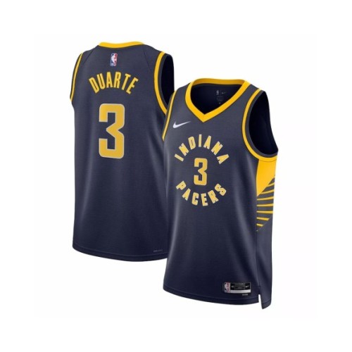 Camiseta Nike azul marino Swingman Chris Duarte #3 de los Indiana Pacers 2022/23 para hombre - Edición Icon