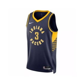 Camiseta Nike azul marino Swingman Chris Duarte #3 de los Indiana Pacers 2022/23 para hombre - Edición Icon