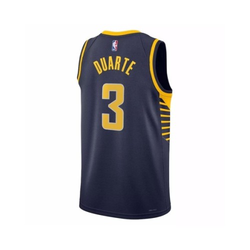 Camiseta Nike azul marino Swingman Chris Duarte #3 de los Indiana Pacers 2022/23 para hombre - Edición Icon