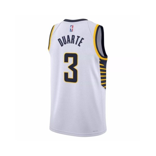 Camiseta Nike blanca 2022/23 Swingman Chris Duarte #3 de los Indiana Pacers para hombre - Association Edition