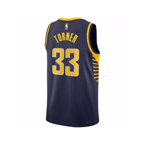 Camiseta Nike azul marino Swingman 2022/23 de Myles Turner #33 de los Indiana Pacers para hombre - Edición Icon