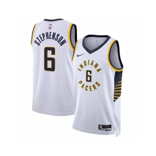 Camiseta Nike Swingman Lance Stephenson #6 de los Indiana Pacers para hombre, edición de la asociación, color blanco 2022/23