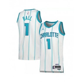 Camiseta de hombre Charlotte Hornets Ball #1 Swingman 22/23, edición de la asociación, color blanco