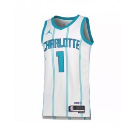 Camiseta de hombre Charlotte Hornets Ball #1 Swingman 22/23, edición de la asociación, color blanco