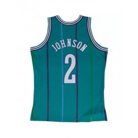 Camiseta de hombre Mitchell & Ness Hardwood Classics Swingman 1992-93 de Larry Johnson #2 de los Charlotte Hornets