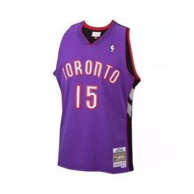 Camiseta de hombre de la Hardwood Classics de Mitchell & Ness, número 15 de Vince Carter de los Toronto Raptors, color morado, 99-00