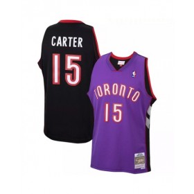 Camiseta de hombre de la Hardwood Classics de Mitchell & Ness, número 15 de Vince Carter de los Toronto Raptors, color morado, 99-00