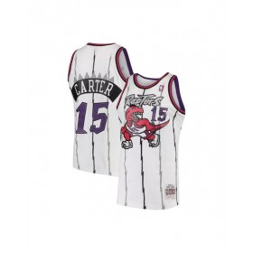 Camiseta de hombre Toronto Raptors Vince Carter #15 Mitchell&Ness Hardwood Classics Swingman blanca 1998-99