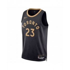 Camiseta Nike negra Fred VanVleet #23 de los Toronto Raptors 2022/23 Swingman para hombre - Edición City