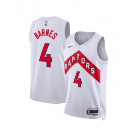 Camiseta Nike Scottie Barnes #4 de los Toronto Raptors 2022/23 Swingman para hombre, edición de la asociación, color blanco