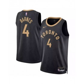 Camiseta Nike Swingman negra 2022/23 de Scottie Barnes #4 de los Toronto Raptors para hombre - Edición City