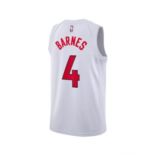 Camiseta Nike Scottie Barnes #4 de los Toronto Raptors 2022/23 Swingman para hombre, edición de la asociación, color blanco