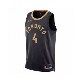 Camiseta Nike Swingman negra 2022/23 de Scottie Barnes #4 de los Toronto Raptors para hombre - Edición City