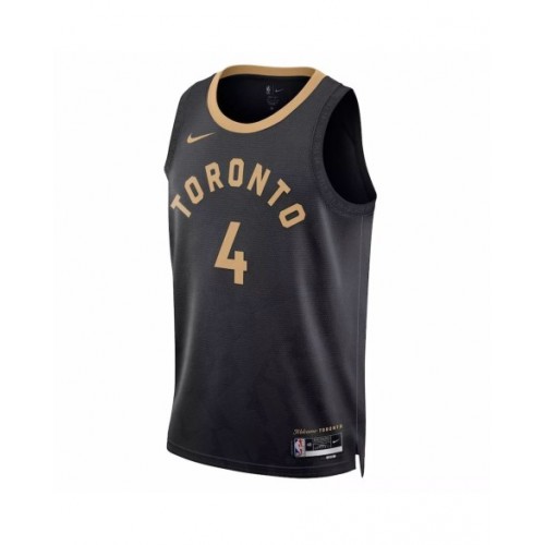 Camiseta Nike Swingman negra 2022/23 de Scottie Barnes #4 de los Toronto Raptors para hombre - Edición City