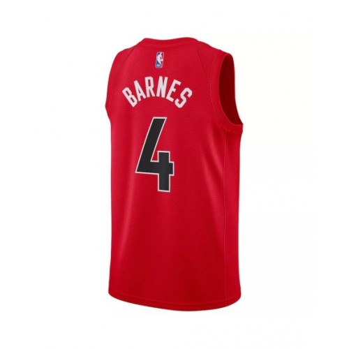 Camiseta Swingman Scottie Barnes #4 de los Toronto Raptors para hombre, edición Icon, color rojo 2022/23