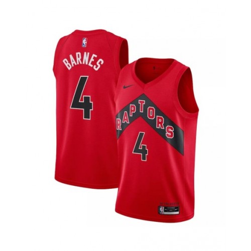 Camiseta Swingman Scottie Barnes #4 de los Toronto Raptors para hombre, edición Icon, color rojo 2022/23