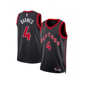 Camiseta de hombre Scottie Barnes #4 Jordan Brand de los Toronto Raptors 2022/23 Swingman negra - Edición Statement