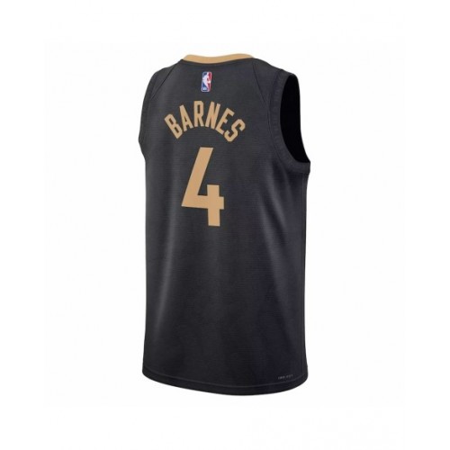 Camiseta Nike Swingman negra 2022/23 de Scottie Barnes #4 de los Toronto Raptors para hombre - Edición City