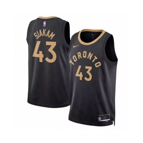 Camiseta Toronto Raptors Pascal Siakam #43 Nike negra 2022/23 Swingman para hombre - City Edition