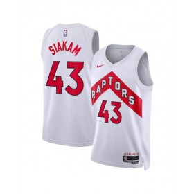 Camiseta Toronto Raptors Pascal Siakam #43 blanca 2022/23 Swingman para hombre - Edición Asociación