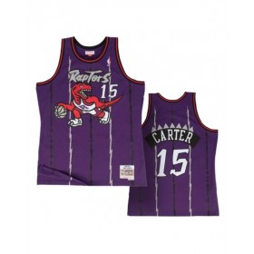 Camiseta de la NBA para hombre de Mitchell & Ness Carter #15 de Toronto Raptors, color morado, 1998/99, Swingman