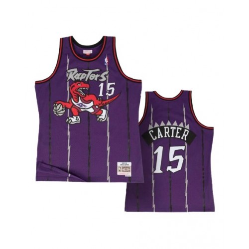 Camiseta de la NBA para hombre de Mitchell & Ness Carter #15 de Toronto Raptors, color morado, 1998/99, Swingman