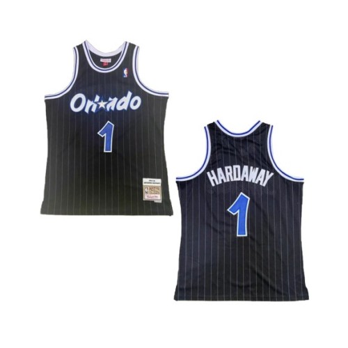 Camiseta de la NBA para hombre Mitchell & Ness Hardaway #1 de Orlando Magic, color negro, 1994/95, Swingman