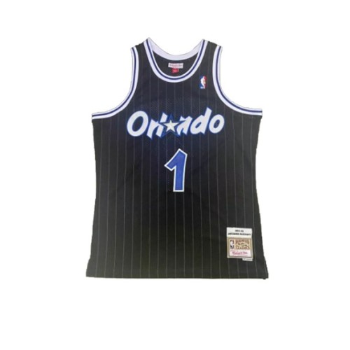 Camiseta de la NBA para hombre Mitchell & Ness Hardaway #1 de Orlando Magic, color negro, 1994/95, Swingman