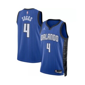 Camiseta de hombre Jordan Brand Jalen Suggs #4 de Orlando Magic 2022/23 Swingman azul - Edición Statement