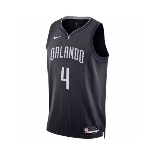 Camiseta Nike negra Jalen Suggs #4 2022/23 Swingman de Orlando Magic para hombre - Edición City