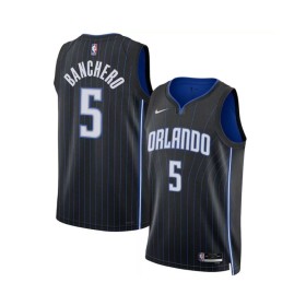 Camiseta Nike negra Swingman Paolo Banchero #5 de Orlando Magic 2022/23 para hombre - Edición Icon