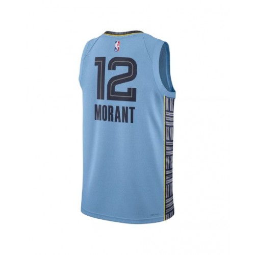 Camiseta de hombre Jordan Brand Ja Morant #12 de Memphis Grizzlies en azul claro 2022/23 Swingman - Edición Statement