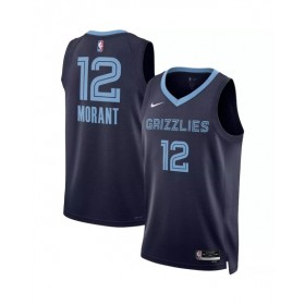 Camiseta de hombre Memphis Grizzlies Ja Morant #12 Navy Hardwood Classics 2022/23 Swingman - Edición Icon