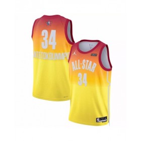 Camiseta de hombre de la NBA All-Star Game 2023 de Giannis Antetokounmpo Jordan Brand naranja Swingman