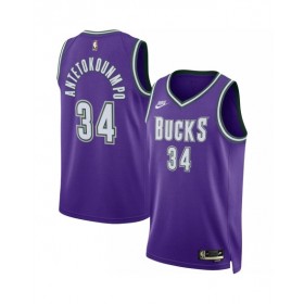 Camiseta Nike Swingman de Giannis Antetokounmpo de los Milwaukee Bucks para hombre, color morado, edición clásica, 2022/23