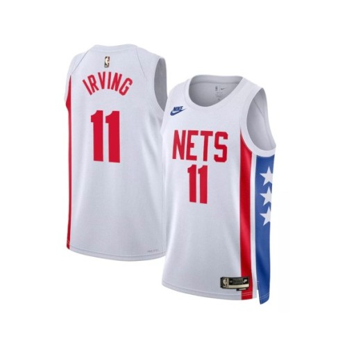 Camiseta de hombre Kyrie Irving #11 de los Brooklyn Nets, edición clásica, color blanco 2022/23