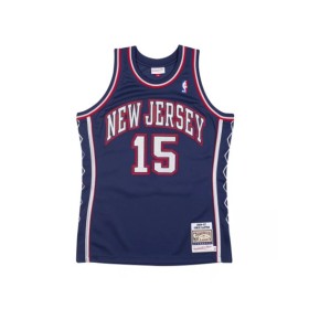 Camiseta de hombre New Jersey Nets Vince Carter #15 Mitchell & Ness Hardwood Classics Swingman blanca 06-07