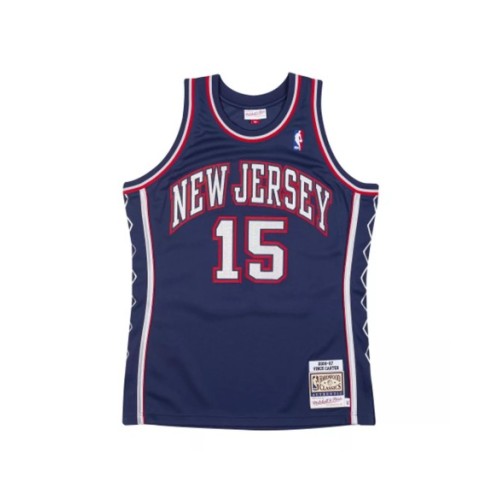 Camiseta de hombre New Jersey Nets Vince Carter #15 Mitchell & Ness Hardwood Classics Swingman blanca 06-07