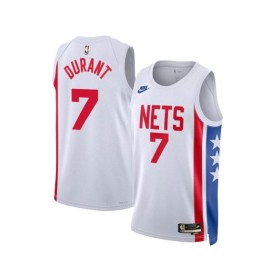 Camiseta de hombre Kevin Durant #7 de los Brooklyn Nets, edición clásica, color blanco 2022/23