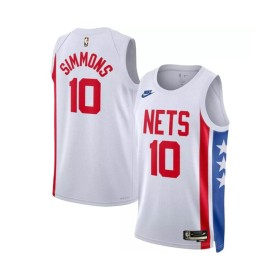 Camiseta de hombre Brooklyn Nets Ben Simmons #10 Swingman blanca 2022/23 - Edición clásica