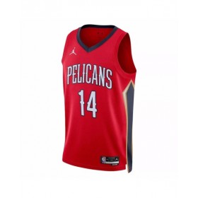 Camiseta de hombre New Orleans Pelicans Brandon Ingram #14 Jordan Brand Swingman roja 2022/23 - Edición Statement