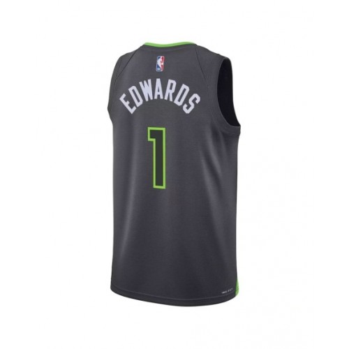 Camiseta de hombre Jordan Brand Anthony Edwards #1 de Minnesota Timberwolves 2022/23 Swingman gris - Edición Statement