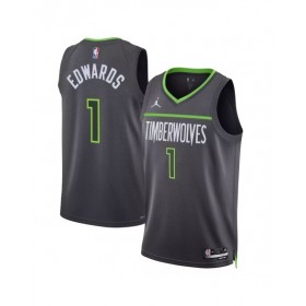 Camiseta de hombre Jordan Brand Anthony Edwards #1 de Minnesota Timberwolves 2022/23 Swingman gris - Edición Statement