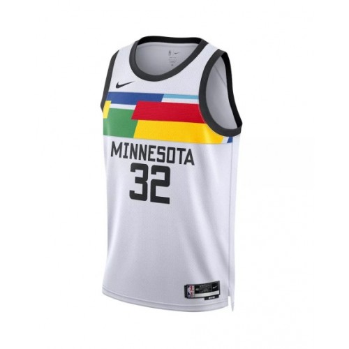 Camiseta Nike blanca 2022/23 Swingman de los Minnesota Timberwolves Karl-Anthony Towns #32 para hombre - Edición City