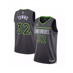 Camiseta de hombre Jordan Brand gris 2022/23 Swingman de los Minnesota Timberwolves Karl-Anthony Towns #32 - Edición Statement