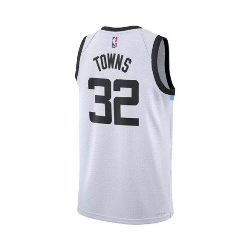 Camiseta Nike blanca 2022/23 Swingman de los Minnesota Timberwolves Karl-Anthony Towns #32 para hombre - Edición City