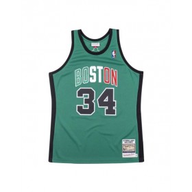 Camiseta auténtica de los Boston Celtics Paul Pierce #34 Mitchell&Ness verde 2007-08 Hardwood Classics para hombre