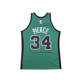 Camiseta auténtica de los Boston Celtics Paul Pierce #34 Mitchell&Ness verde 2007-08 Hardwood Classics para hombre