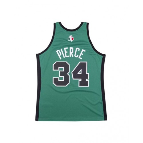 Camiseta auténtica de los Boston Celtics Paul Pierce #34 Mitchell&Ness verde 2007-08 Hardwood Classics para hombre